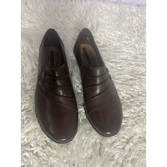 Clarks Shoes - Clark’s Collection Brown Slides